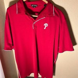MLB Antigua Mens Phillies Polo Color Red Size XL